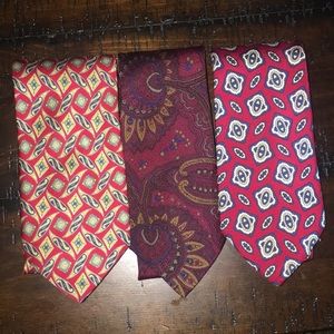 Red Tie lot (FREE pocket square with Purchase)